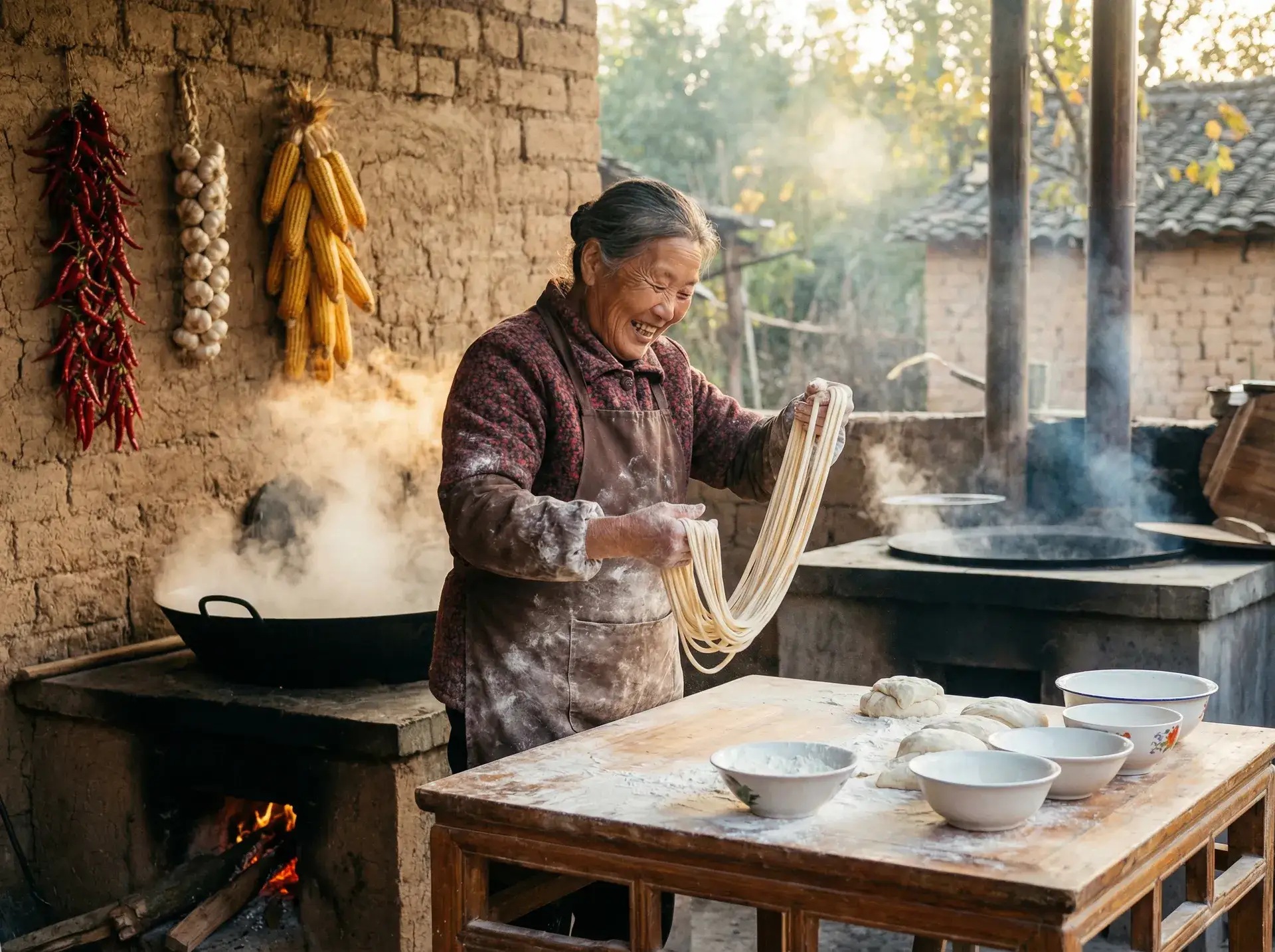 农家大嫂手擀面 - 黑料吃饭 乡村美食